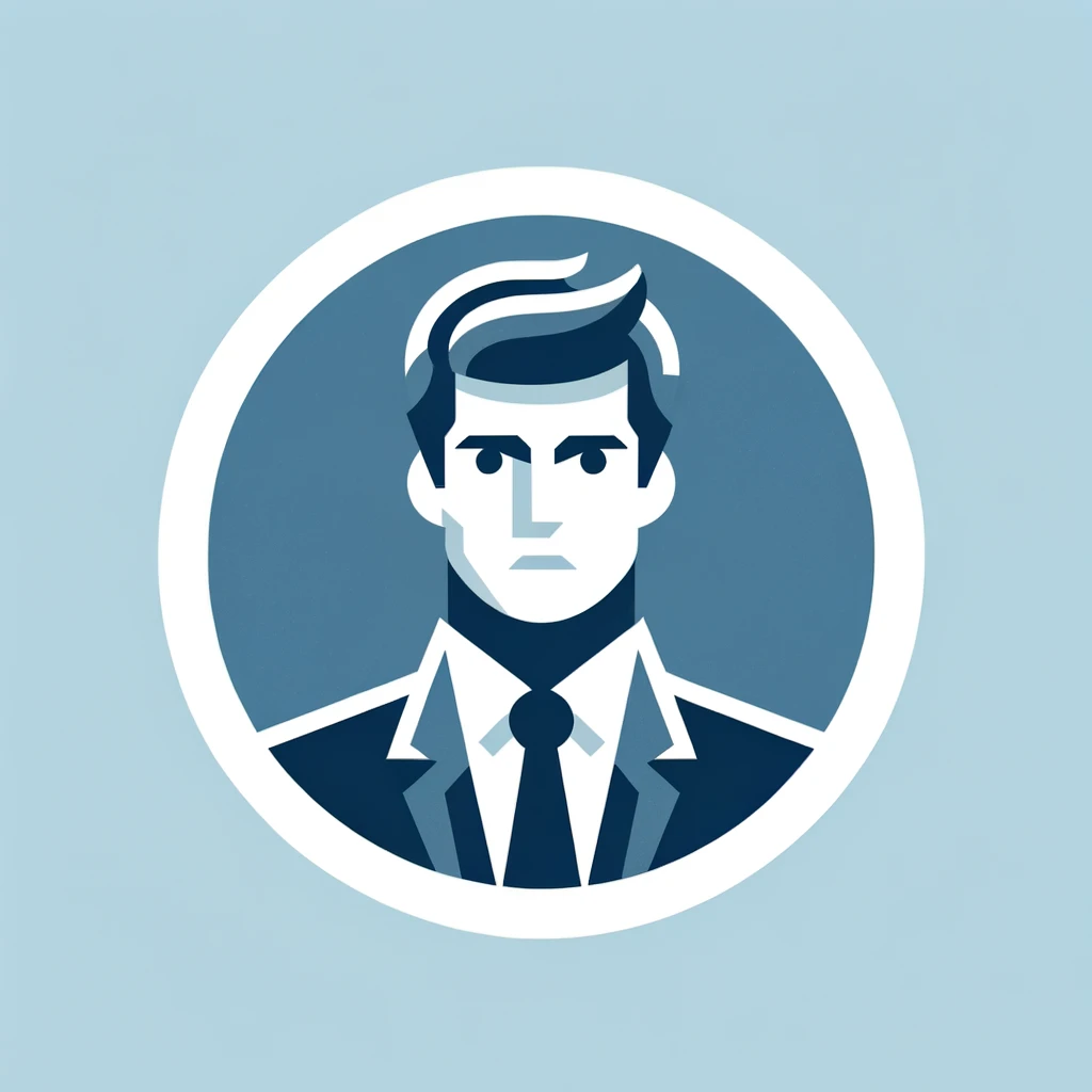 Icone d'une personne sérieuse